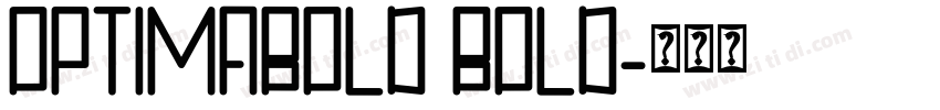 OPTIMABOLD BOLD字体转换